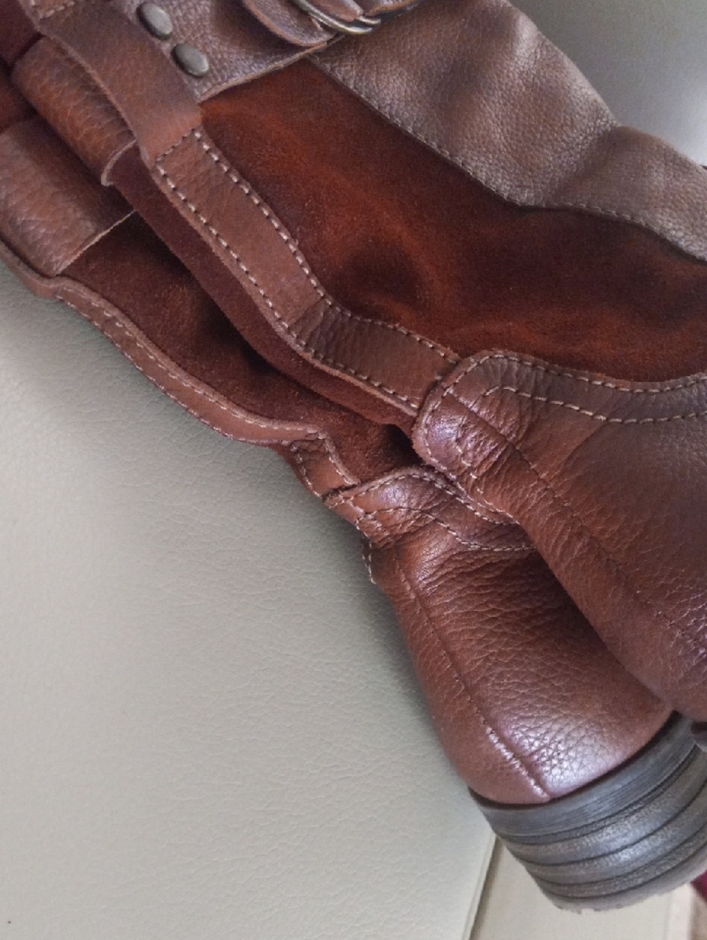 PIKOLINOS Chestnut Brown Leather Mid-Calf Riding Boots Size 39 - Picture 10 of 13
